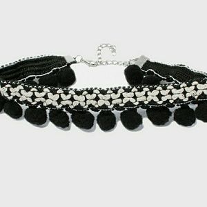 NWT CHOKER Boho Pompom Choker